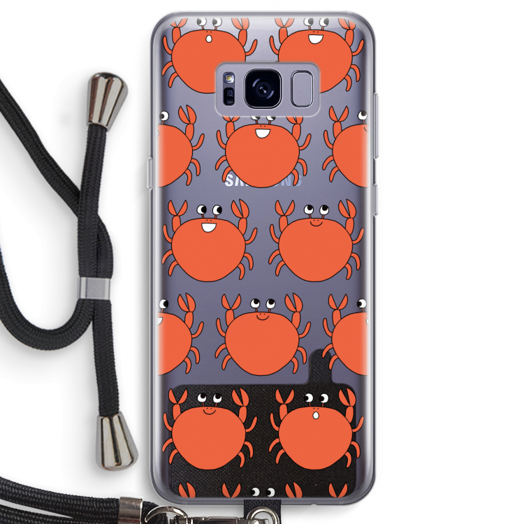 Krab: Samsung Galaxy S8 Transparant Hoesje met koord