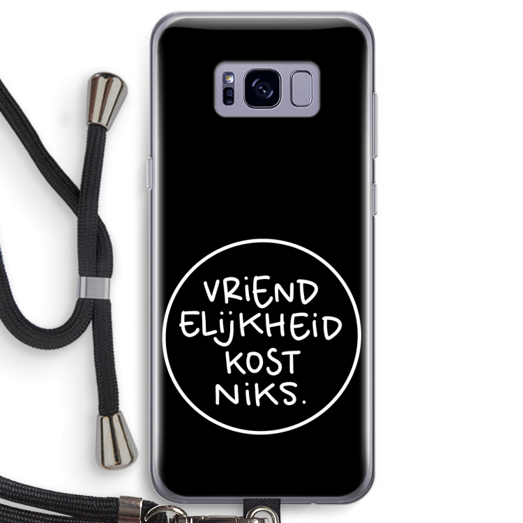 Vriendelijkheid: Samsung Galaxy S8 Transparant Hoesje met koord