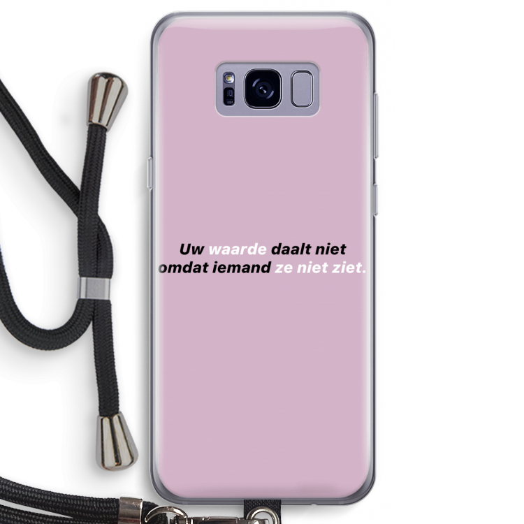 uw waarde daalt niet: Samsung Galaxy S8 Transparant Hoesje met koord