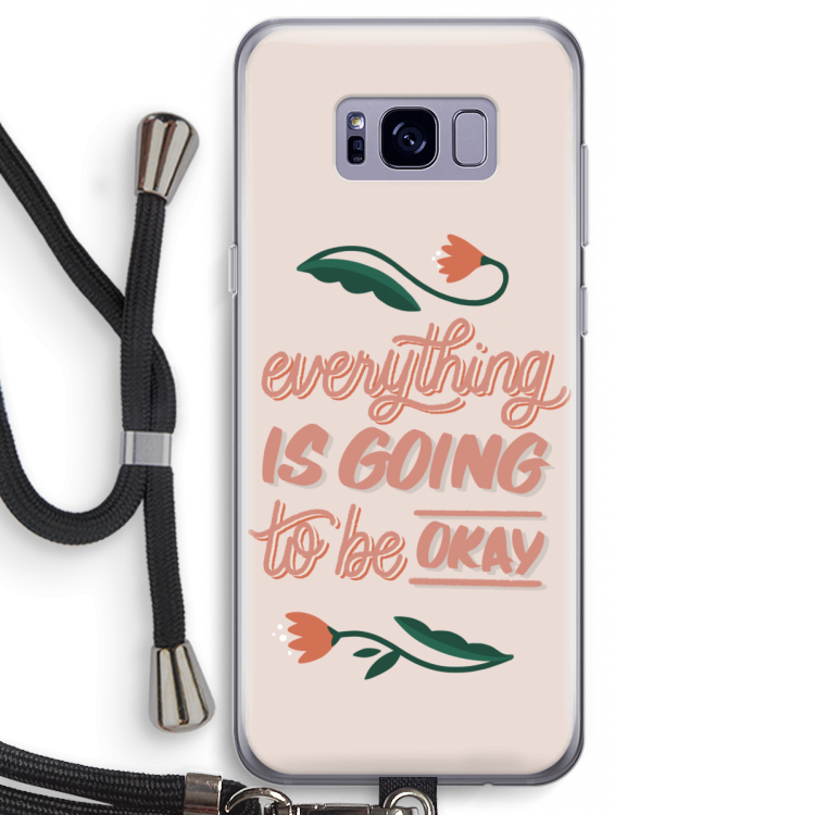 Optimistic flower girl: Samsung Galaxy S8 Transparant Hoesje met koord