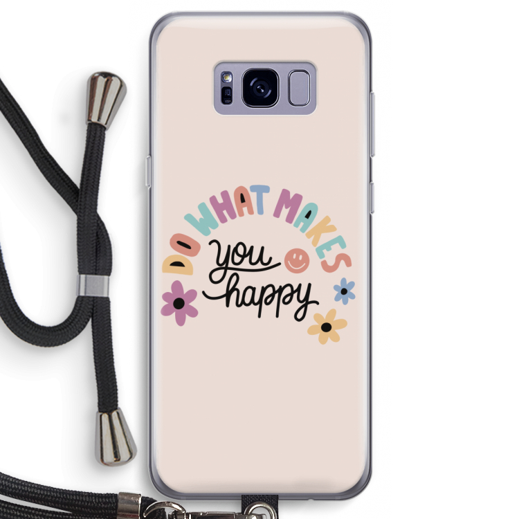 Happy days: Samsung Galaxy S8 Transparant Hoesje met koord