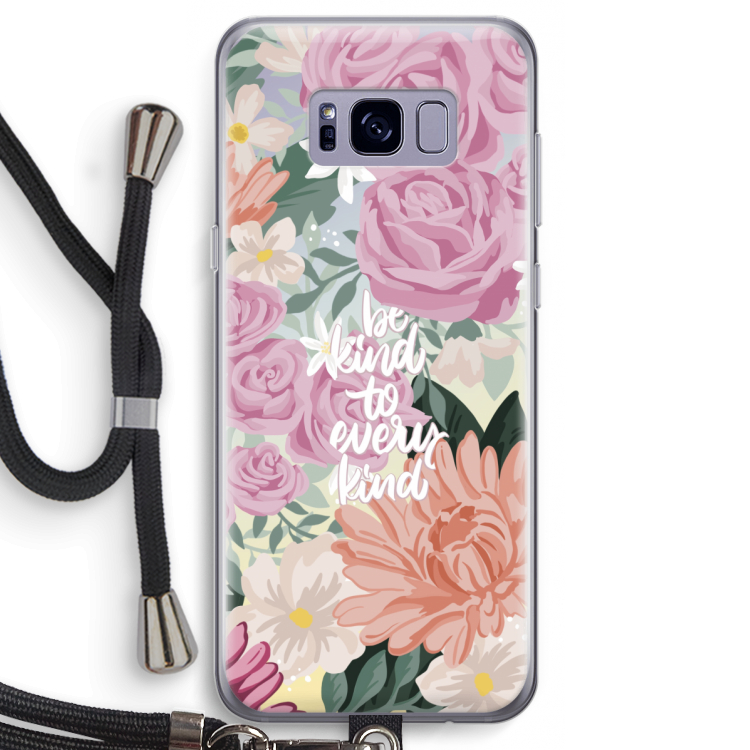 Kindness matters: Samsung Galaxy S8 Transparant Hoesje met koord