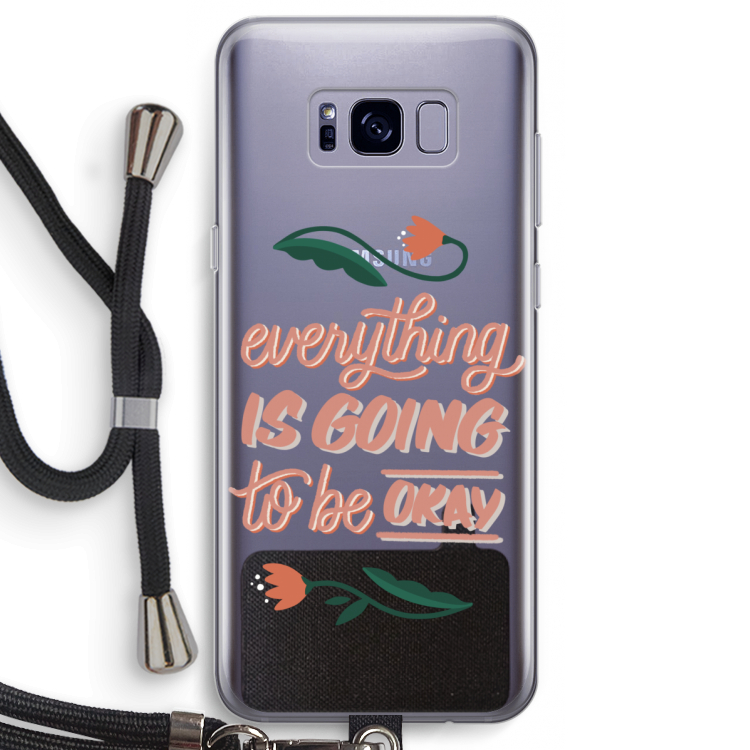 Optimistic flower girl: Samsung Galaxy S8 Transparant Hoesje met koord