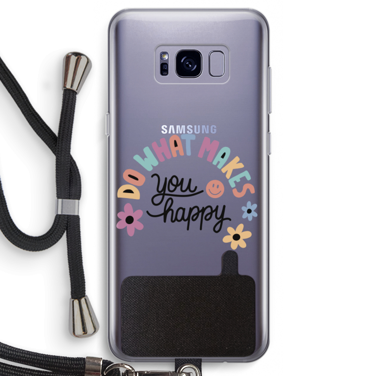 Happy days: Samsung Galaxy S8 Transparant Hoesje met koord