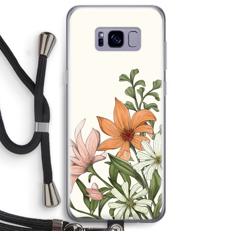 Floral bouquet: Samsung Galaxy S8 Transparant Hoesje met koord