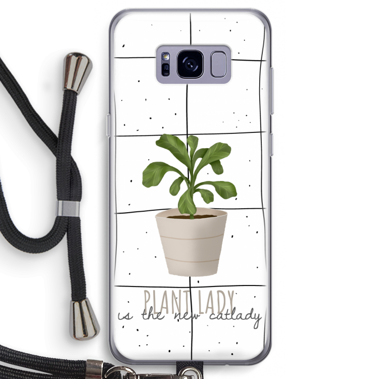 Kamerplant op vensterruit: Samsung Galaxy S8 Transparant Hoesje met koord