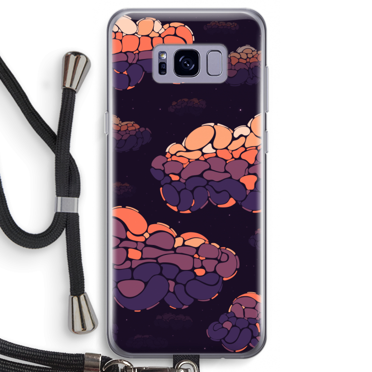 Patroon Wolken: Samsung Galaxy S8 Transparant Hoesje met koord