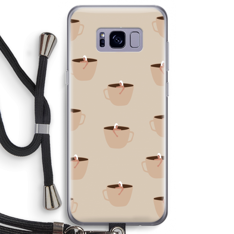 Morning coffee: Samsung Galaxy S8 Transparant Hoesje met koord