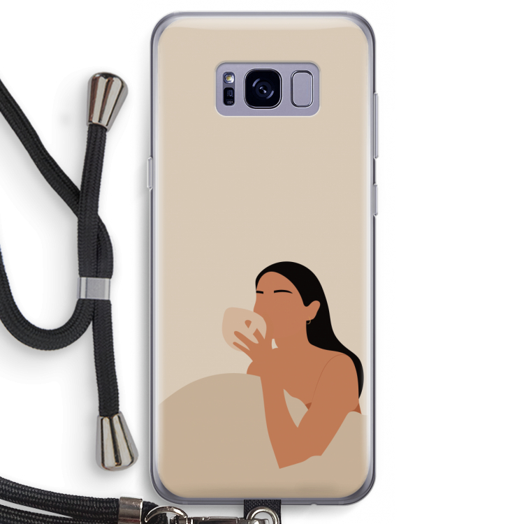 Fresh coffee: Samsung Galaxy S8 Transparant Hoesje met koord