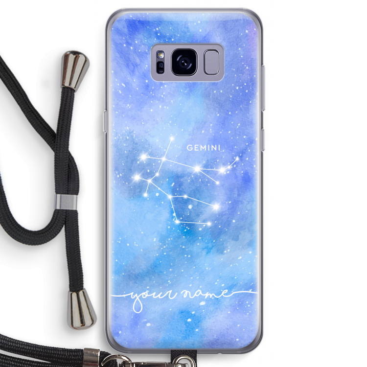 Sterrenbeeld - Licht: Samsung Galaxy S8 Transparant Hoesje met koord