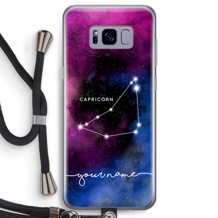 Sterrenbeeld - Donker: Samsung Galaxy S8 Transparant Hoesje met koord