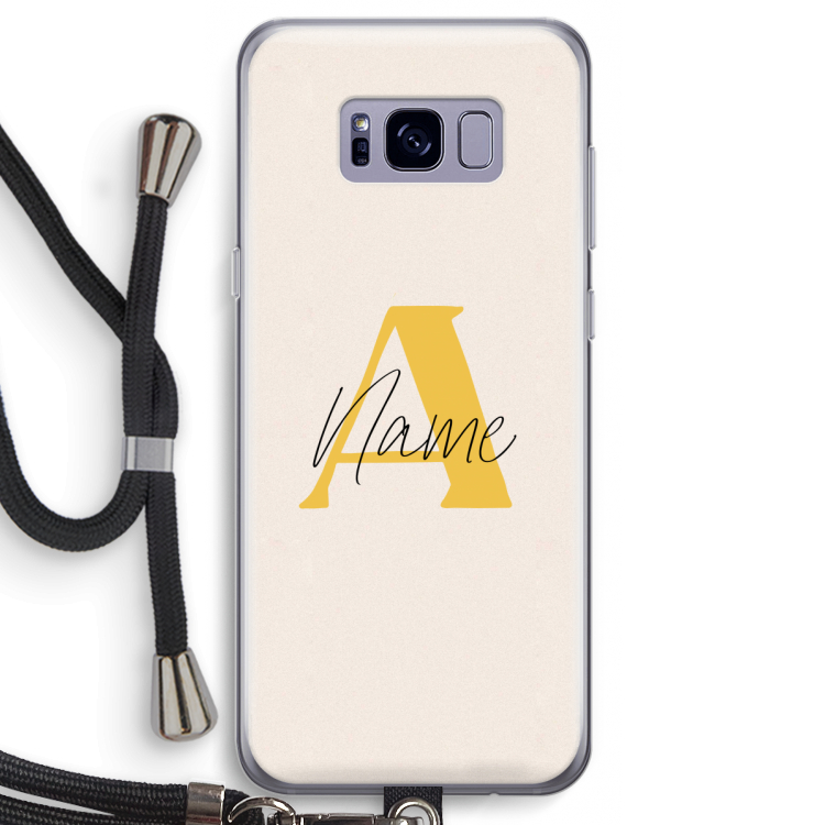 Amber Script: Samsung Galaxy S8 Transparant Hoesje met koord