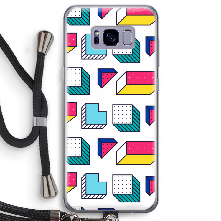 8-bit N°7: Samsung Galaxy S8 Transparant Hoesje met koord