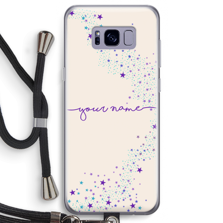 Sterren: Samsung Galaxy S8 Transparant Hoesje met koord