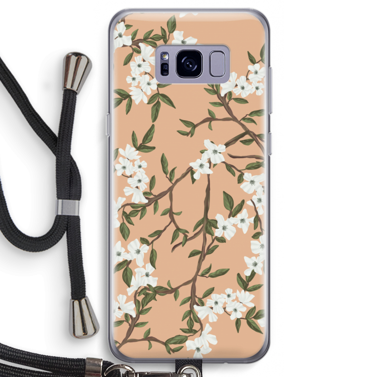 Blossoming spring: Samsung Galaxy S8 Transparant Hoesje met koord