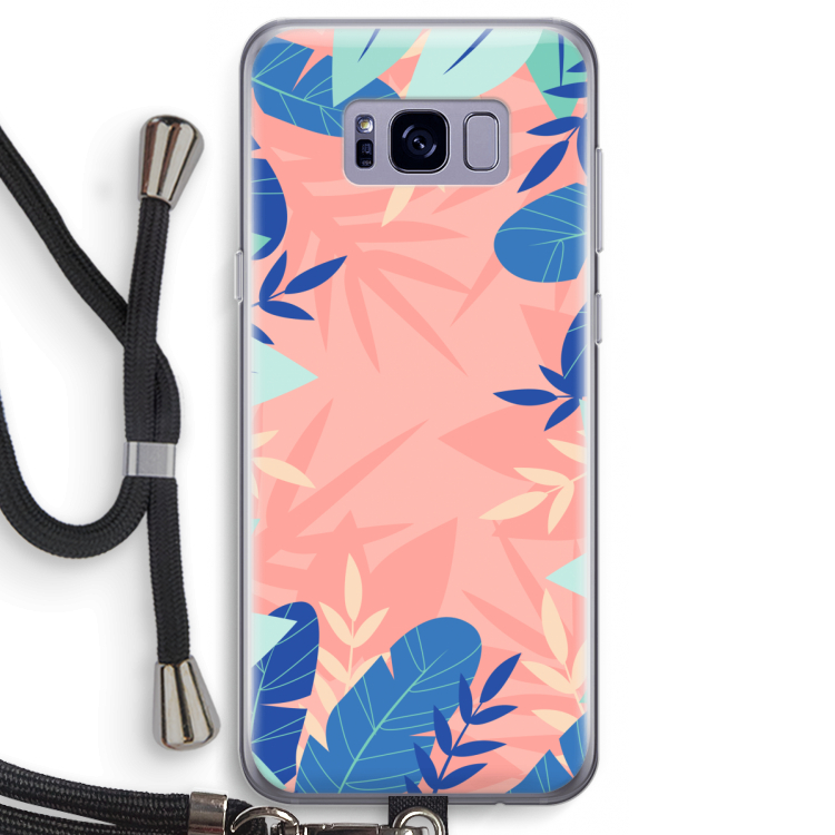 Tropisch: Samsung Galaxy S8 Transparant Hoesje met koord