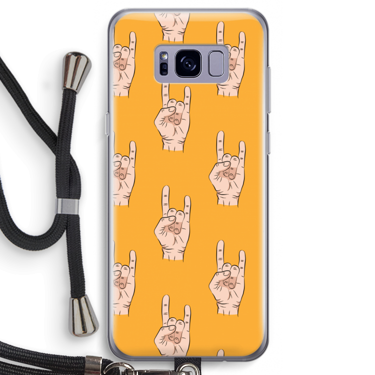 Rock: Samsung Galaxy S8 Transparant Hoesje met koord