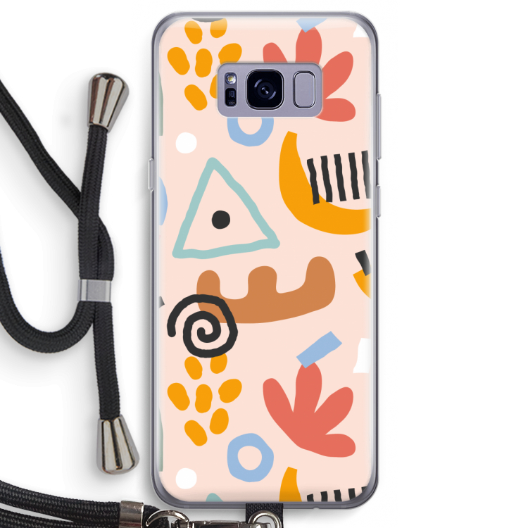 Abstract: Samsung Galaxy S8 Transparant Hoesje met koord