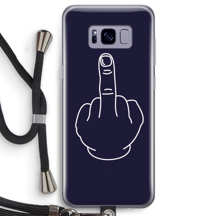 F**k U: Samsung Galaxy S8 Transparant Hoesje met koord