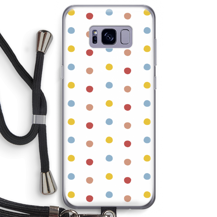 Bollen: Samsung Galaxy S8 Transparant Hoesje met koord