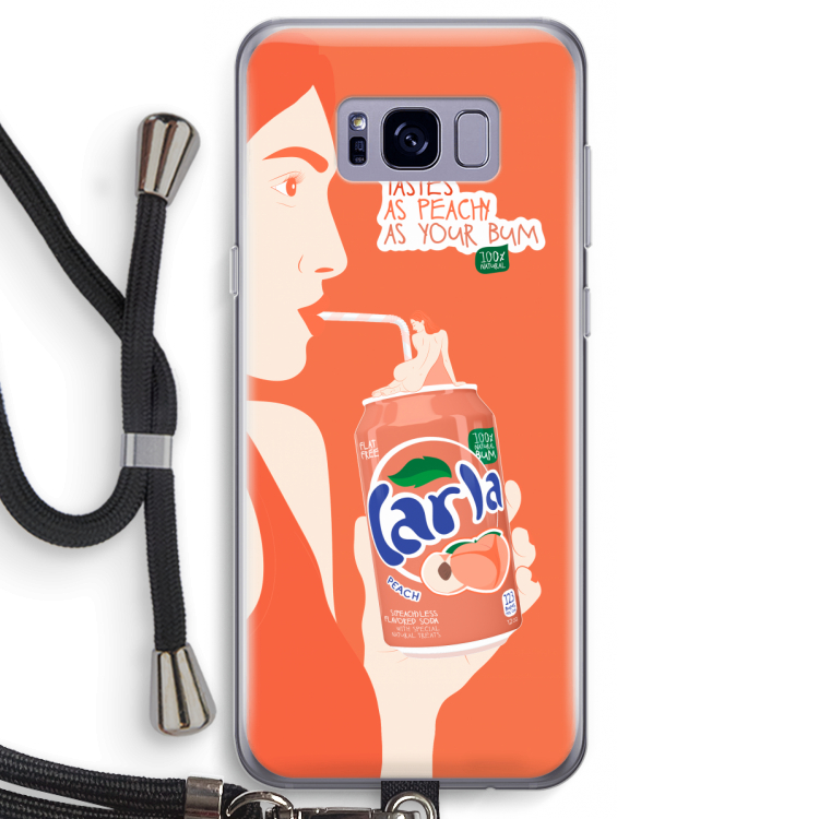 Peach please!: Samsung Galaxy S8 Transparant Hoesje met koord