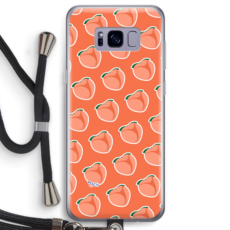 Just peachy: Samsung Galaxy S8 Transparant Hoesje met koord
