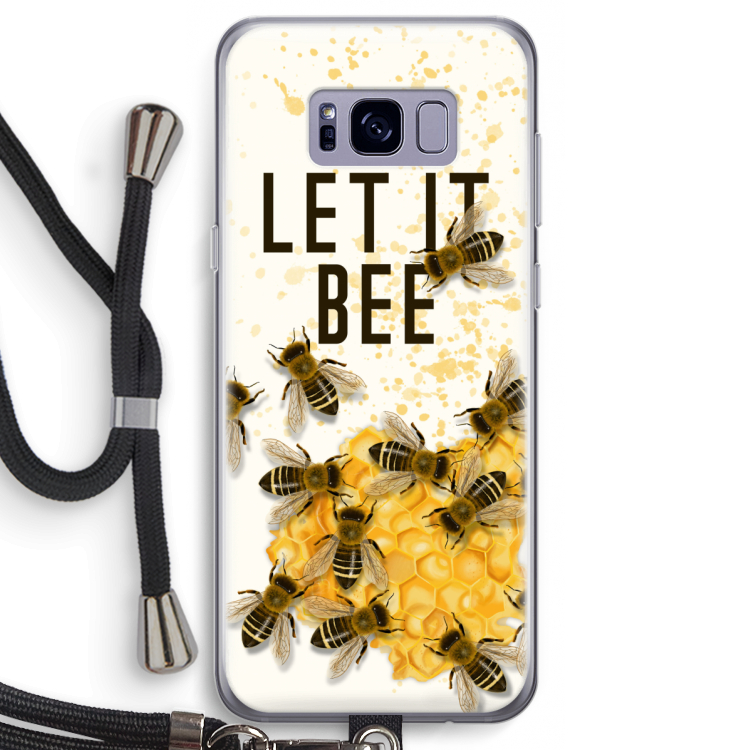 Let it bee: Samsung Galaxy S8 Transparant Hoesje met koord