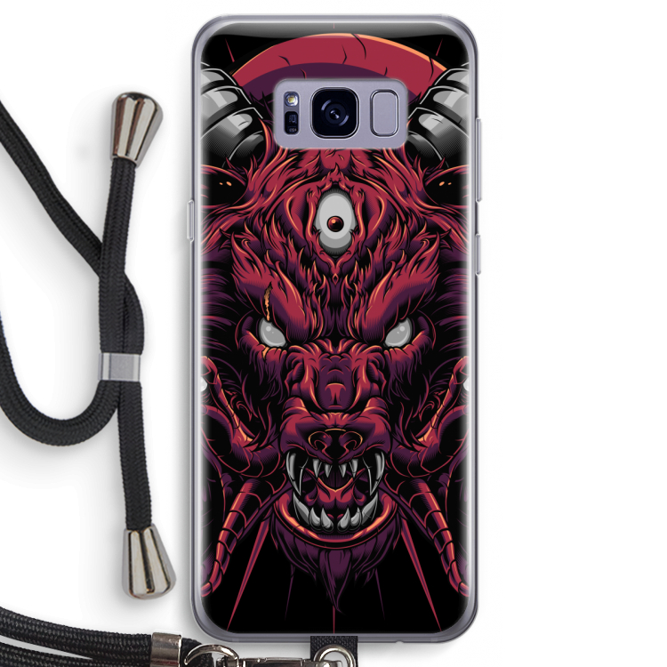 Hell Hound and Serpents: Samsung Galaxy S8 Transparant Hoesje met koord