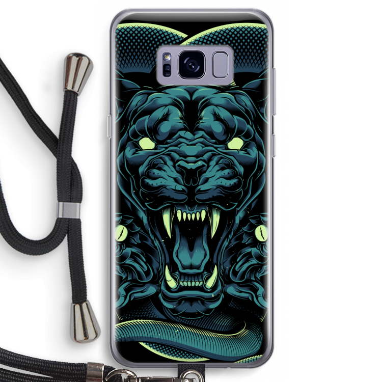 Cougar and Vipers: Samsung Galaxy S8 Transparant Hoesje met koord