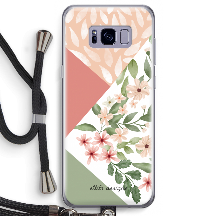 Sweet heaven geometrics: Samsung Galaxy S8 Transparant Hoesje met koord