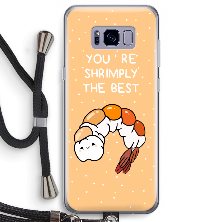 You're Shrimply The Best: Samsung Galaxy S8 Transparant Hoesje met koord