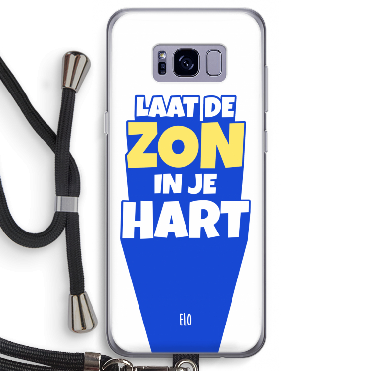 Laat de zon in je hart: Samsung Galaxy S8 Transparant Hoesje met koord