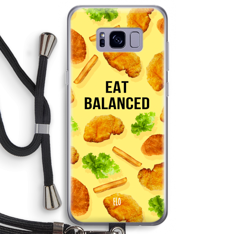 Eat Balanced: Samsung Galaxy S8 Transparant Hoesje met koord