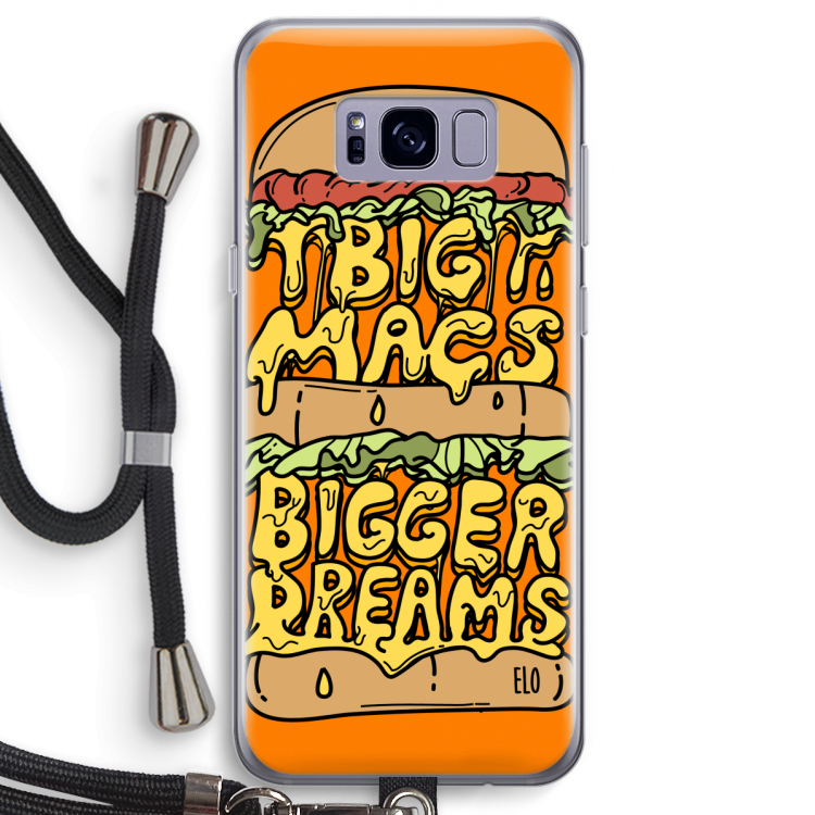 Big Macs Bigger Dreams: Samsung Galaxy S8 Transparant Hoesje met koord