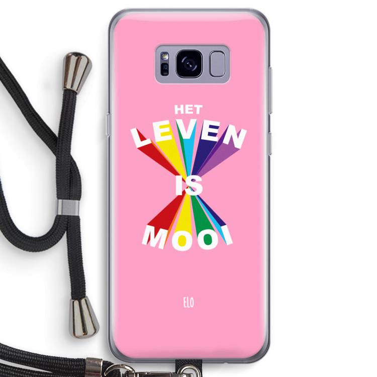 Het Leven Is Mooi: Samsung Galaxy S8 Transparant Hoesje met koord