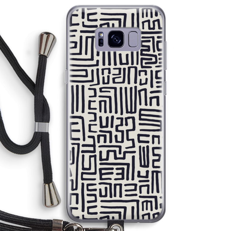 Moroccan Print: Samsung Galaxy S8 Transparant Hoesje met koord