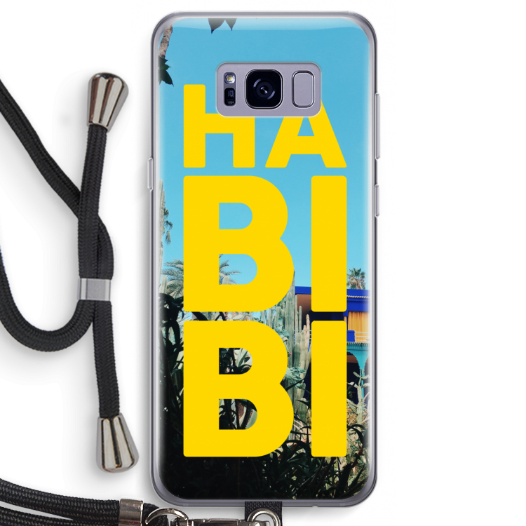 Habibi Majorelle : Samsung Galaxy S8 Transparant Hoesje met koord