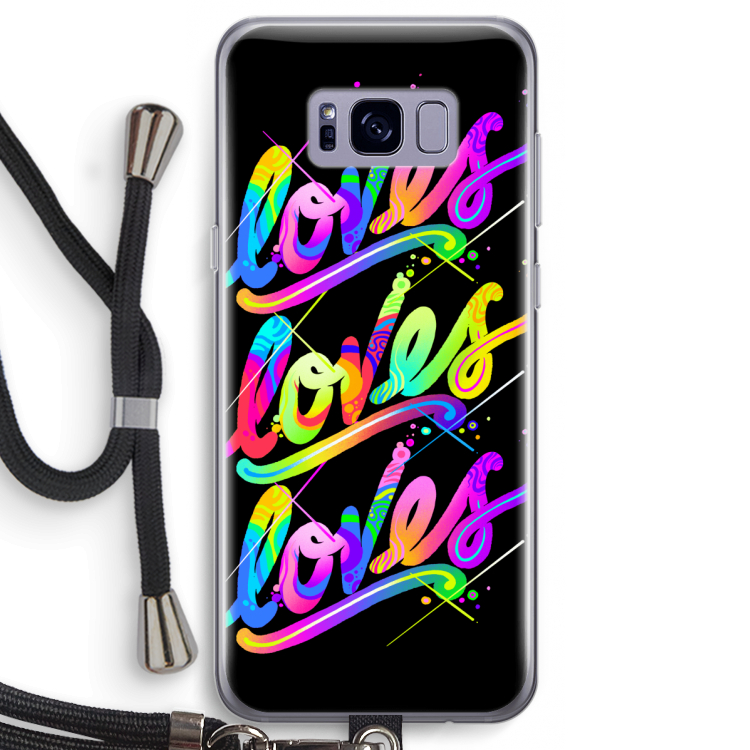Loves: Samsung Galaxy S8 Transparant Hoesje met koord