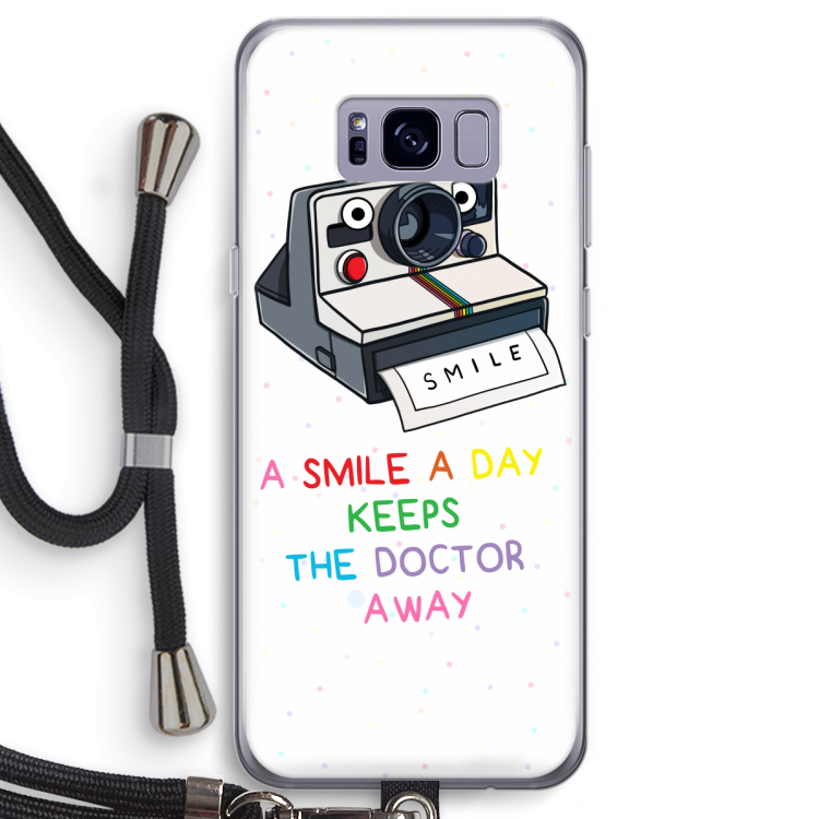 Smile: Samsung Galaxy S8 Transparant Hoesje met koord