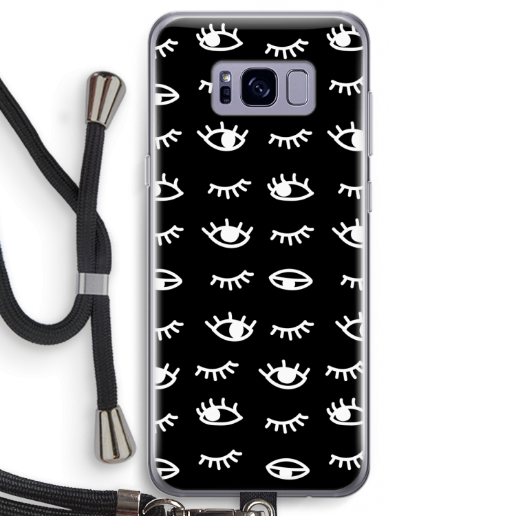 Eye pattern #3: Samsung Galaxy S8 Transparant Hoesje met koord