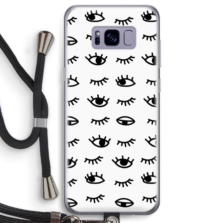 Eye pattern #2: Samsung Galaxy S8 Transparant Hoesje met koord