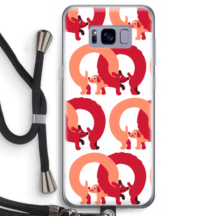 Dogs: Samsung Galaxy S8 Transparant Hoesje met koord