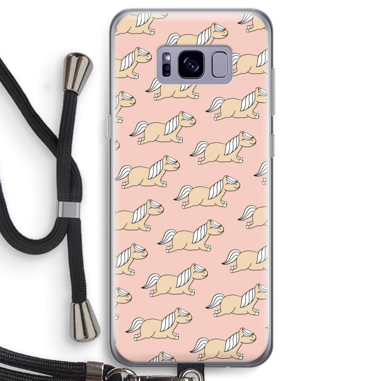 Ponys: Samsung Galaxy S8 Transparant Hoesje met koord