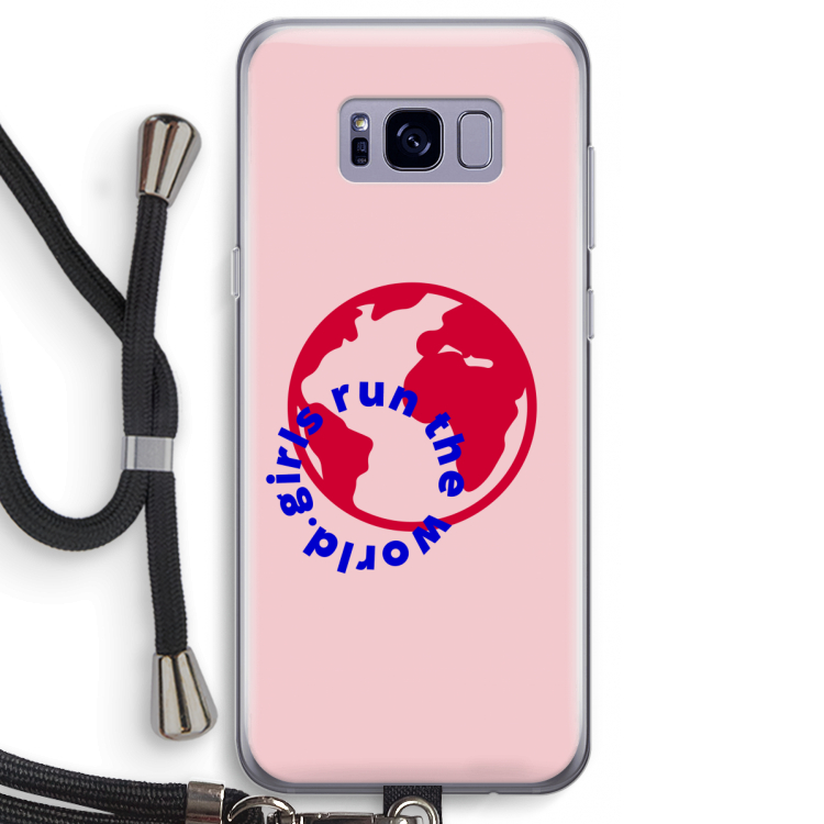 Run The World: Samsung Galaxy S8 Transparant Hoesje met koord