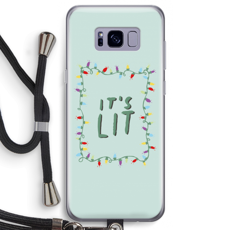 It's Lit: Samsung Galaxy S8 Transparant Hoesje met koord