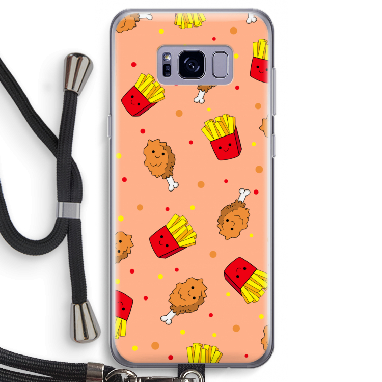 Chicken 'n Fries: Samsung Galaxy S8 Transparant Hoesje met koord