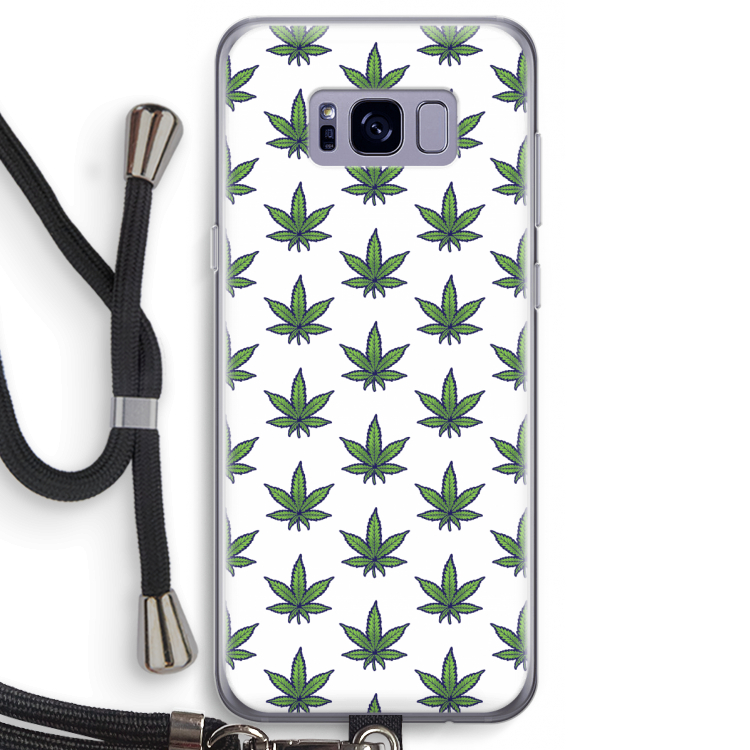 Weed: Samsung Galaxy S8 Transparant Hoesje met koord