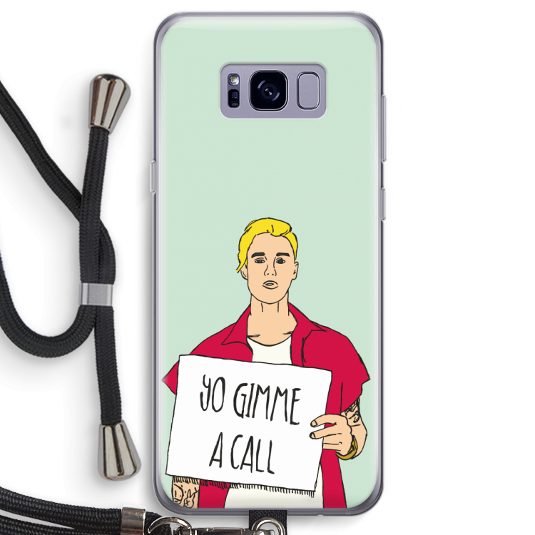 Gimme a call: Samsung Galaxy S8 Transparant Hoesje met koord