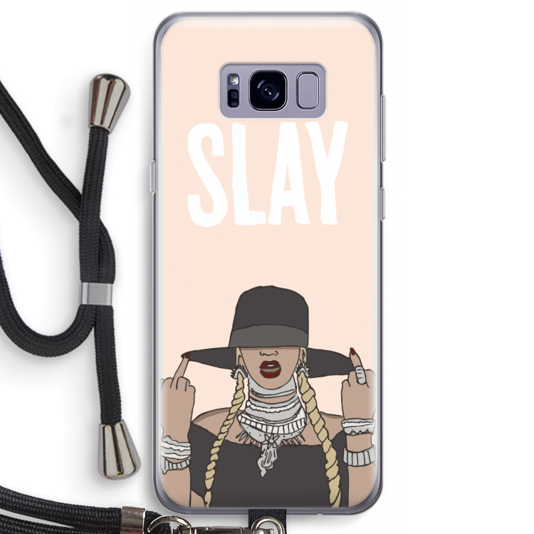 Slay All Day: Samsung Galaxy S8 Transparant Hoesje met koord