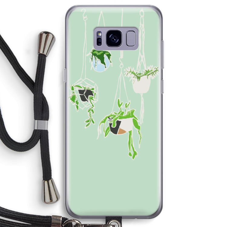 Hang In There: Samsung Galaxy S8 Transparant Hoesje met koord